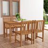 vidaXL 5 Piece Garden Dining Set 140x80 cm Solid Teak Wood