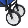 vidaXL Folding Hand Trolley Steel Blue