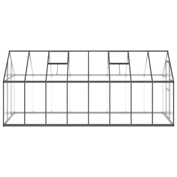 vidaXL Greenhouse with Base Frame Anthracite 445x169x195 cm Aluminium