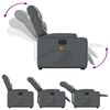 vidaXL Electric Stand up Massage Recliner Chair Grey Faux Leather