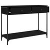 vidaXL Console Table Black 100x34.5x75 cm Engineered Wood