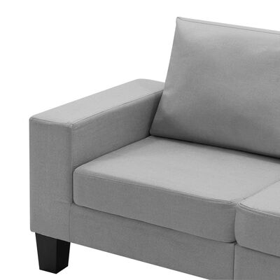 vidaXL 2-Seater Sofa Light Grey Fabric