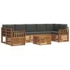 vidaXL Outdoor Sofa Set 8 pcs Natural and Anthracite Solid Acacia Wood