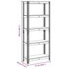 vidaXL 5-Layer Storage Shelf Anthracite Steel&Engineered Wood