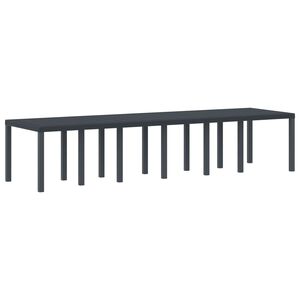 vidaXL Garden Table Anthracite 350 x 100 x 74 cm Poly Rattan