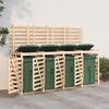 vidaXL Quadruple Wheelie Bin Storage Solid Wood Pine