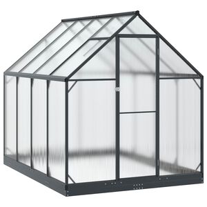 vidaXL Garden Greenhouse with Door Anthracite 183.5 x 243.5 x 207 cm