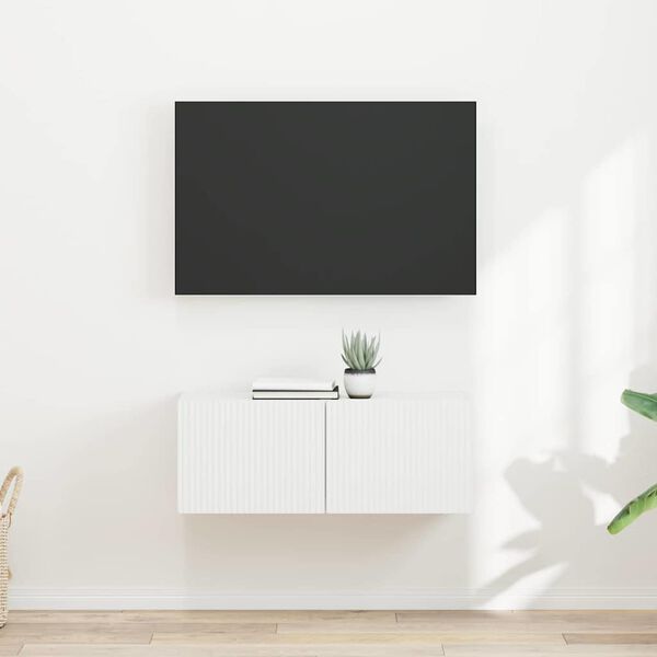 vidaXL TV Wall Cabinet 2 pcs White 39 x 31 x 29.5 cm Engineered Wood