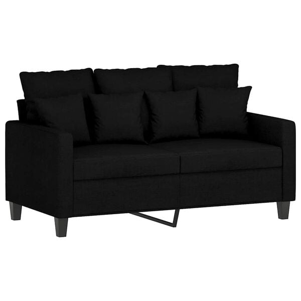 vidaXL 2-Seater Sofa Black 120 cm Fabric
