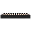 vidaXL Ottoman Storage Bed Frame without Mattress Black Double Faux Leather
