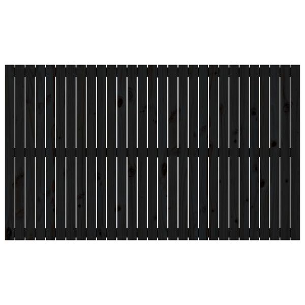 vidaXL Wall Headboard Black 185x3x110 cm Solid Wood Pine