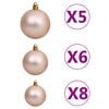vidaXL Nordmann Fir Artificial Christmas Tree LED&Ball Set Green 120cm