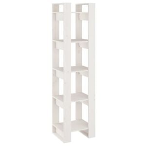vidaXL Book Cabinet/Room Divider White 41x35x160 cm Solid Wood Pine