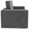 vidaXL Kids' Sofa Bed 2-Seater Anthracite Soft Plush