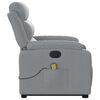vidaXL Electric Stand up Massage Recliner Chair Light Grey Fabric