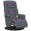 vidaXL Massage Recliner Chair with Footrest Dark Grey Velvet