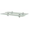 vidaXL Floating Shelf | Set of 2 | Frosted | Tempered safety glass, Zinc alloy