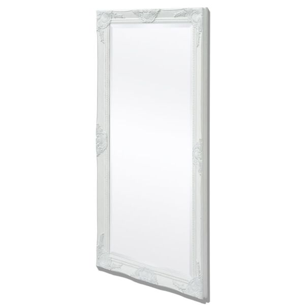 vidaXL Wall Mirror Baroque Style 120x60 cm White