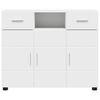 vidaXL Sideboard with Drawer White 88.5 x 30.5 x 73 cm Engineered Wood