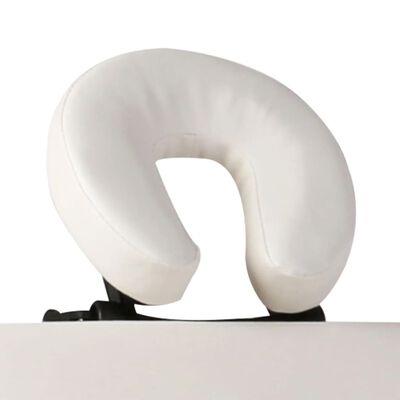 Cream White Foldable Massage Table 3 Zones with Aluminium Frame