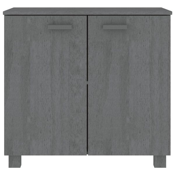vidaXL Sideboard HAMAR Dark Grey 85x35x80 cm Solid Wood Pine