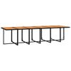 vidaXL 13 Piece Garden Dining Set with Cushions Poly Rattan Black