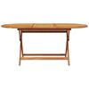 vidaXL Garden Dining Set Folding 7 pcs Black Solid Acacia Wood