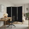 vidaXL 3-Panel Room Divider Black 260x180 cm