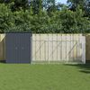 vidaXL Dog House with Run Anthracite 165x455x181 cm Galvanised Steel