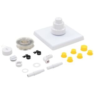 vidaXL Fountain | White | Polypropylene | Regular | Height-Adjustable | Fountain