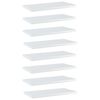 vidaXL Bookshelf Boards 8 pcs High Gloss White 40x20x1.5 cm Engineered Wood