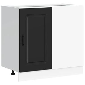 vidaXL Kitchen Base Cabinet "Kalmar" Black Engineered Wood