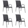 vidaXL 5 Piece Outdoor Dining Set Steel Anthracite