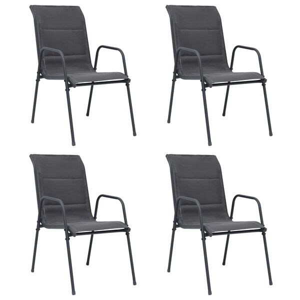 vidaXL 5 Piece Outdoor Dining Set Steel Anthracite