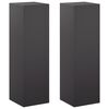 vidaXL Plant Stand 2 pcs Black 30 x 30 x 100 cm Steel