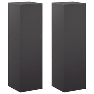 vidaXL Plant Stand 2 pcs Black 30 x 30 x 100 cm Steel