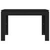 vidaXL Dining Table Black 120x60x76 cm Engineered Wood