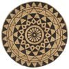 vidaXL Handmade Rug Jute with Black Print 120 cm