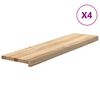 vidaXL Stair Treads 4 pcs Untreated 100x25x2 cm Solid Wood Oak