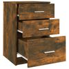 vidaXL Bed Cabinet Smoked Oak 40x40x63 cm Engineered Wood