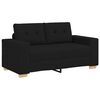 vidaXL Sofa 3 pcs Black Fabric
