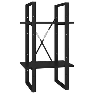vidaXL Book Cabinet | Black | Engineered wood, metal | Medium | Book Cabinet