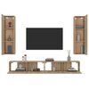 vidaXL 4 Piece TV Cabinet Set Sonoma Oak Engineered Wood