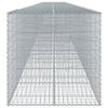 vidaXL Gabion Basket with Cover 1200x100x100 cm Galvanised Iron