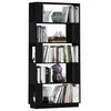 vidaXL Book Cabinet/Room Divider Black 80x25x163.5 cm Solid Wood Pine