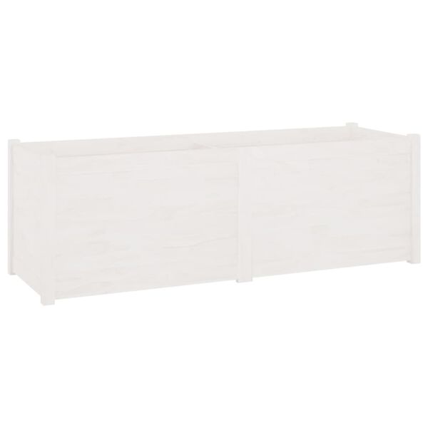 vidaXL Garden Planter White 150x50x50 cm Solid Pinewood