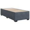 vidaXL Box Spring Bed with Mattress Dark Grey King Single Fabric