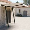 vidaXL Manual Retractable Awning with Posts 3.5x2.5 m Cream