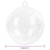 vidaXL Christmas Bauble Set 25 pcs Transparent Ø 8 cm