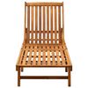 vidaXL Garden Sun Lounger with Cushion Solid Acacia Wood